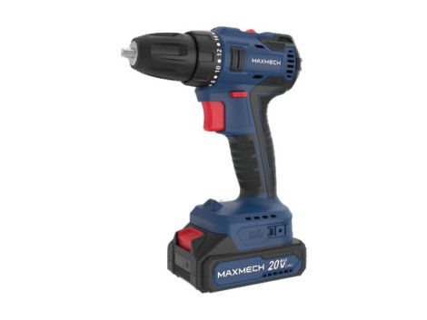 Maxmech UED 20-10 cordless drill 20V with 2-speed settings and 10mm keyless chuck